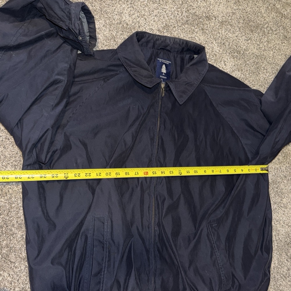 Roundtree & Yorke Men's 4X Navy Blue Full Zip Bomber Jacket Coat Pockets - Picture 6 of 8
